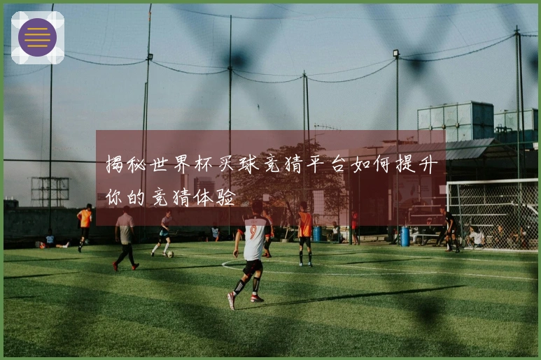 揭秘世界杯买球竞猜平台如何提升你的竞猜体验